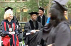 Denzel Washington hangs out on College Green